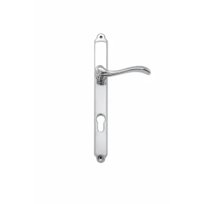 JUEGO MANIVELAS C/PLACA 650-D/240MM C-B YALE 85 LATON CROMO COBA