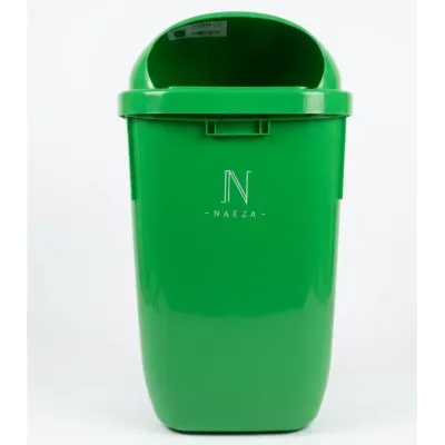 PAPELERA PARED POSTE-FAROLA PE504POV4/50 L PLÁSTICO VERDE JAMI