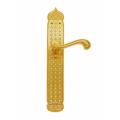 JUEGO MANIVELAS C/PLACA 950-S/336MM LATON BAÑO ORO COBA