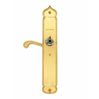 JUEGO MANIVELAS C/PLACA 950-S/336MM LATON BAÑO ORO COBA