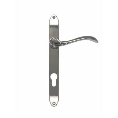 JUEGO MANIVELAS C/PLACA 650-D/240MM C-B YALE 85 LATON NIQ.NEGRO COBA