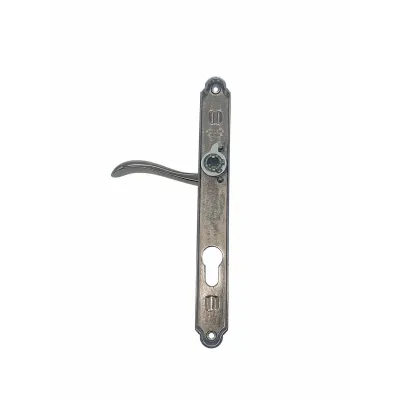 JUEGO MANIVELAS C/PLACA 650-D/240MM C-B YALE 85 LATON NIQ.NEGRO COBA