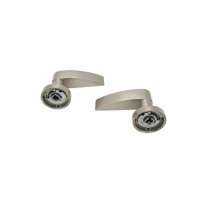 JUEGO MANIVELAS 3130-P/50mm C/ROSETA LATON INOX BACCO