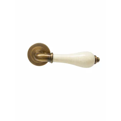 JUEGO MANIVELAS 4111-P/47mm C/ROSETA CRAQUELE BRONCE INGLES BACCO
