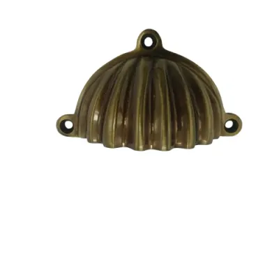 TIRADOR 3055/90mm LATON CUERO BRONCES DEL NORTE