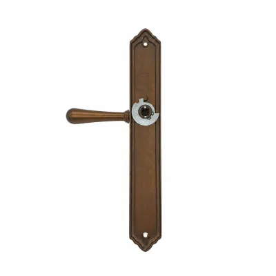 JUEGO MANIVELAS C/PLACA 890/257mm LATON TABACCO COBA