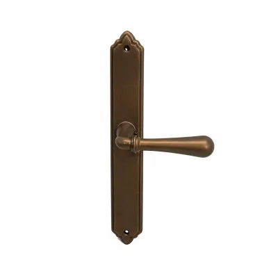JUEGO MANIVELAS C/PLACA 890/257mm LATON TABACCO COBA