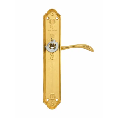 JUEGO MANIVELAS C/PLACA 2011/255mm LATON BAÑO ORO COBA