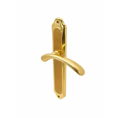 JUEGO MANIVELAS C/PLACA 980/260mm LATON BRILLO SATINADO COBA