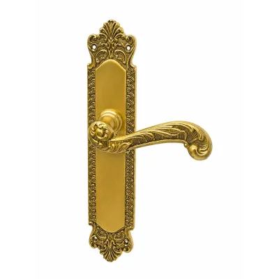 JUEGO MANIVELAS C/PLACA 560/284mm S/B LATON BRILLO SATINADO COBA