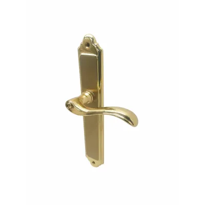 JUEGO MANIVELAS C/PLACA 2700/269mm LATON BRILLO SATINADO COBA