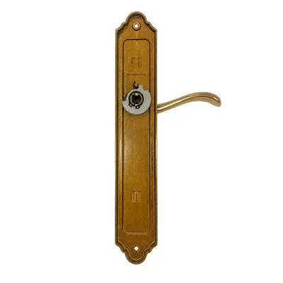 JUEGO MANIVELAS C/PLACA 2700/269mm LATON BRILLO SATINADO COBA