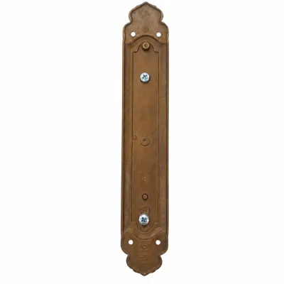 MANILLON PUERTA C/PLACA 723/260mm LATON CUERO CLARO COBA
