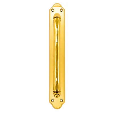 MANILLON PUERTA C/PLACA 2011-M/253mm LATON BAÑO ORO COBA