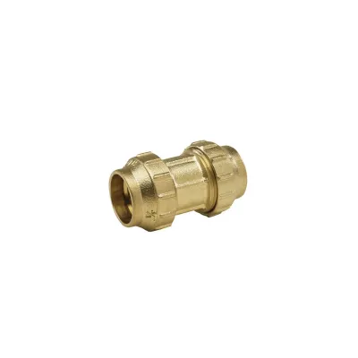 RACOR P/POLIETILENO RECTO DOBLE 90X90MM LATON
