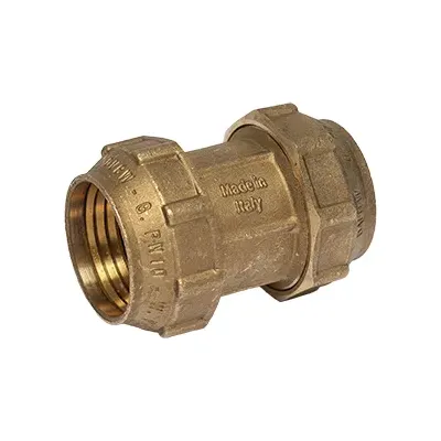 RACOR P/POLIETILENO RECTO DOBLE 90X90MM LATON