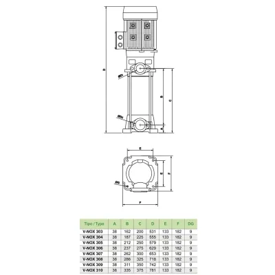 BOMBA V-NOX 306 T SUELTA SACI