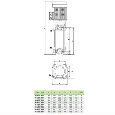 BOMBA V-NOX 310 T SACI