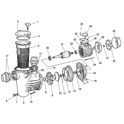 BOMBA PISCINA OPTIMA 50 M/0,5HP SACI 