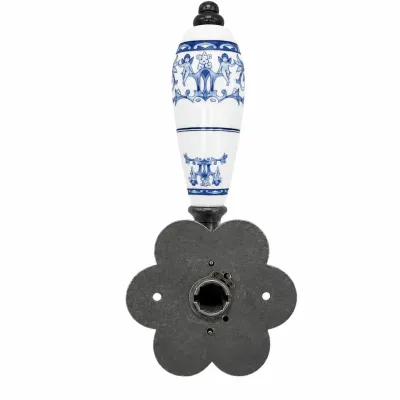 JUEGO MANIVELA C/ROSETA TREBOL 8240SP525/60mm ZAMAK BLANCO MATE BONGARDI
