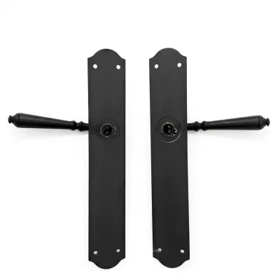 JUEGO MANIVELA C/PLACA 10134-NR/240X40mm ZAMAK NEGRO BONGARDI