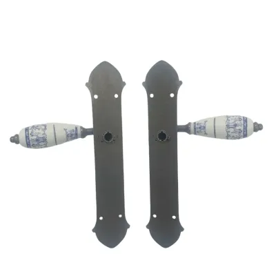 JUEGO MANIVELA C/PLACA 8070SP525/240x50mm ZAMAK BLANCO MATE BONGARDI