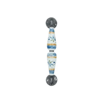 MANILLON PUERTA C/ROSETA 970SP33/265x42mm ZAMAK GRANDE CLAS. CROMO BONGARDI