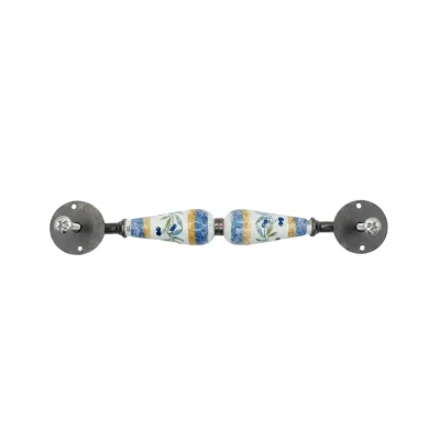 MANILLON PUERTA C/ROSETA 970SP33/265x42mm ZAMAK GRANDE CLAS. CROMO BONGARDI