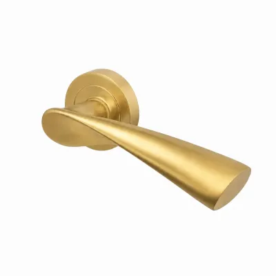 JUEGO MANIVELA ESCUDO TORNILLO OCULTO 722/50mm LATON MATE BRILLO BADENEN