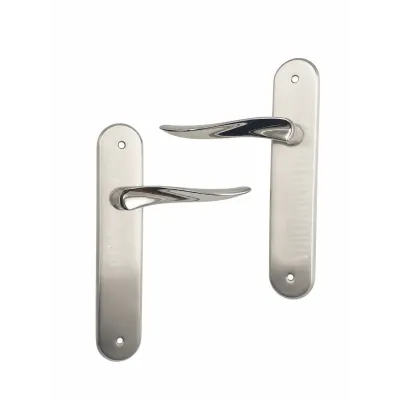 JUEGO MANIVELA C/PLACA 740/245x47mm CEPILLADO MATE-BRILLO BADENEN