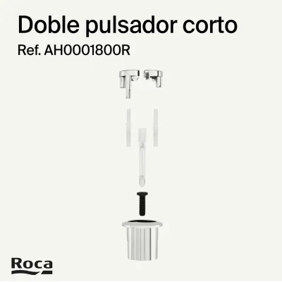 KIT DOBLE PULSADOR CORTO AH0001800R ROCA