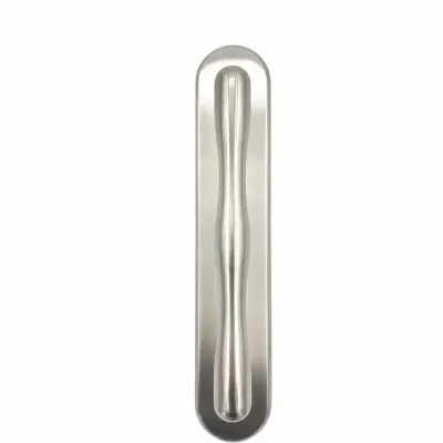 MANILLON PUERTA  C/PLACA 553/244x47mm ZAMAK CEPILLADO BADENEN