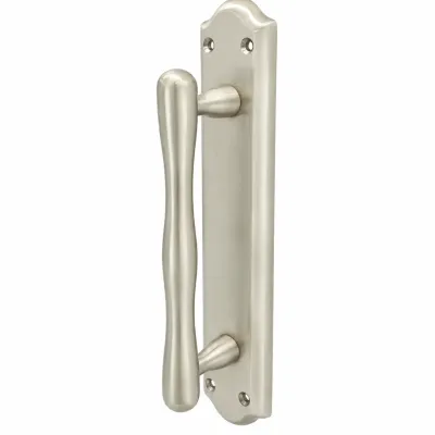 MANILLON PUERTA C/PLACA 553/260x48mm ZAMAK CROMO MATE BADENEN