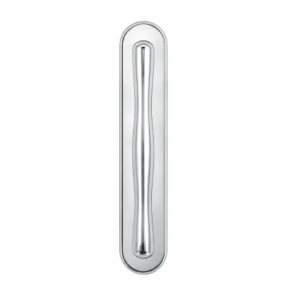 MANILLON PUERTA C/PLACA 553/240x48mm ZAMAK CROMO BRILLO BADENEN