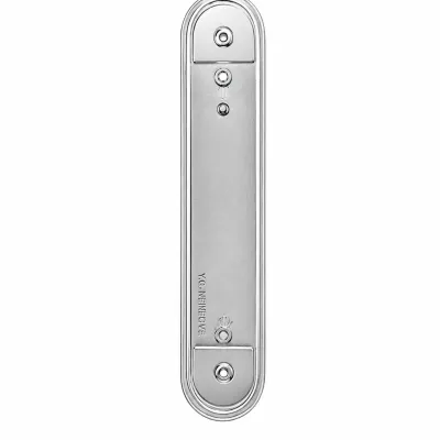 MANILLON PUERTA C/PLACA 553/240x48mm ZAMAK CROMO BRILLO BADENEN