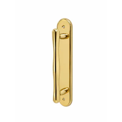 MANILLON PUERTA C/PLACA 553/245x48mm LATON BAÑO ORO BADENEN