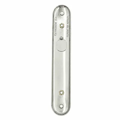 MANILLON PUERTA C/PLACA 713/245x43mm ZAMAK NIQUEL CEPILLADO BADENEN