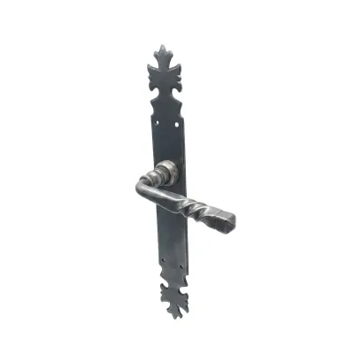 JUEGO MANIVELA C/PLACA 10102-SP/300X40mm ZAMAK ARMORIQUE PATINE BONGARDI