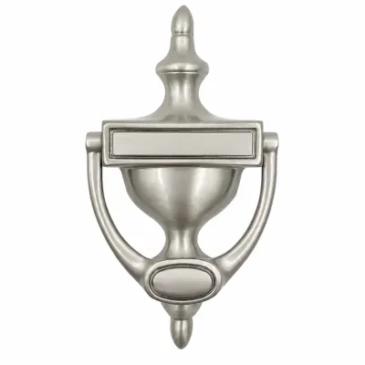 LLAMADOR PUERTA 005/204x108mm ZAMAK NIQUEL CEPILLADO BADENEN