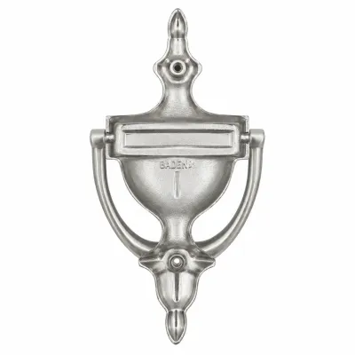 LLAMADOR PUERTA 005/204x108mm ZAMAK NIQUEL CEPILLADO BADENEN