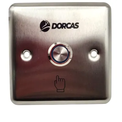 PULSADOR CUADRADO PL2/86X86X40MM 3A/36Vdc INOX DORCAS 