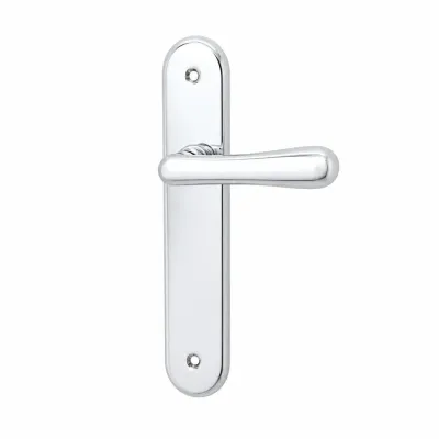 JUEGO MANIVELA C/PLACA 580/241x47mm LATON CROMO BRILLO BADENEN