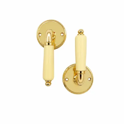 JUEGO MANIVELA 20-3/73mm LATON PULIDO BRILLO BARI