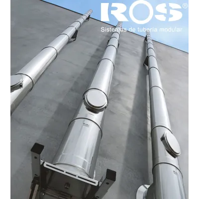 TUBO CHIMENEA EXTENSIBLE DOBLE PARED 125MM 200-300 MM INOX 304 -304 ROS