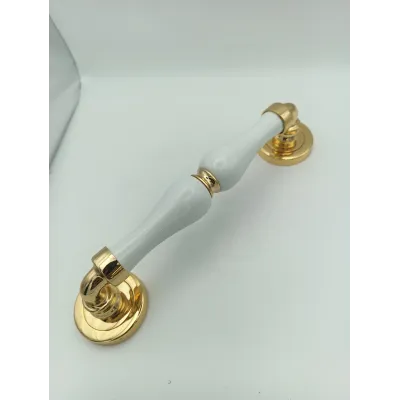 MANILLON DOBLE ESCUADRA 1820-2/255x50mm LATON PULIDO BRILLO BARI