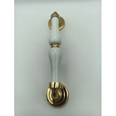 MANILLON DOBLE ESCUADRA 1820-2/255x50mm LATON PULIDO BRILLO BARI