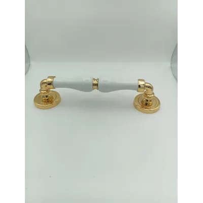 MANILLON DOBLE ESCUADRA 1820-2/255x50mm LATON PULIDO BRILLO BARI