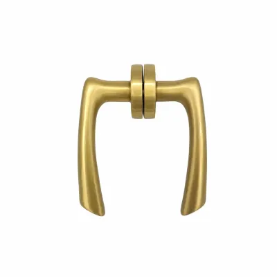 JUEGO MANILLA C/ROSETA 351-SB/50mm LATON ORO SATINADO MANDELLI