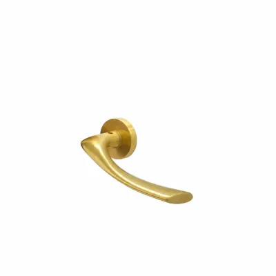JUEGO MANILLA C/ROSETA 351-SB/50mm LATON ORO SATINADO MANDELLI