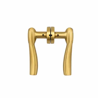JUEGO MANILLA C/ROSETA 741-SB/50mm LATON ORO SATINADO MANDELLI